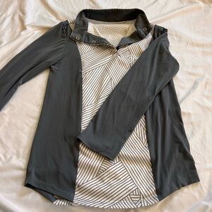 Ellie Striped Gray and White Shirt